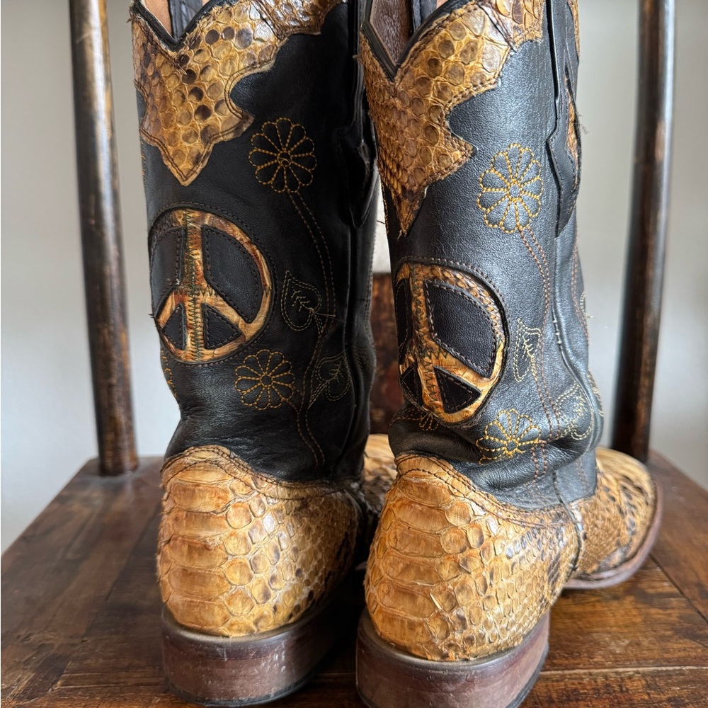 Resistol Ranch Genuine Python And Leather Cowboys… - image 3
